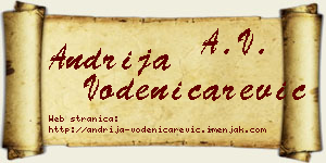 Andrija Vodeničarević vizit kartica
